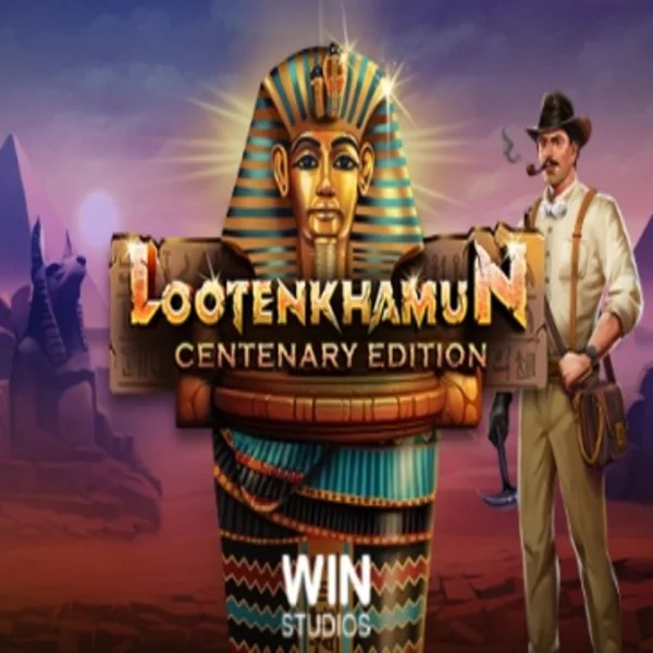 Loot'en Khamun the Dead Sea Scrolls slot logo by Win Studios at Rony Casino